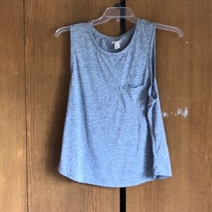 grey muscles tank top